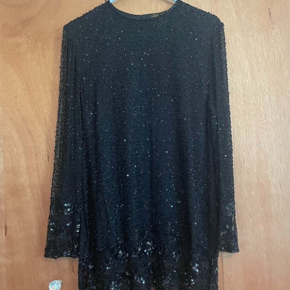Vintage black beaded dress